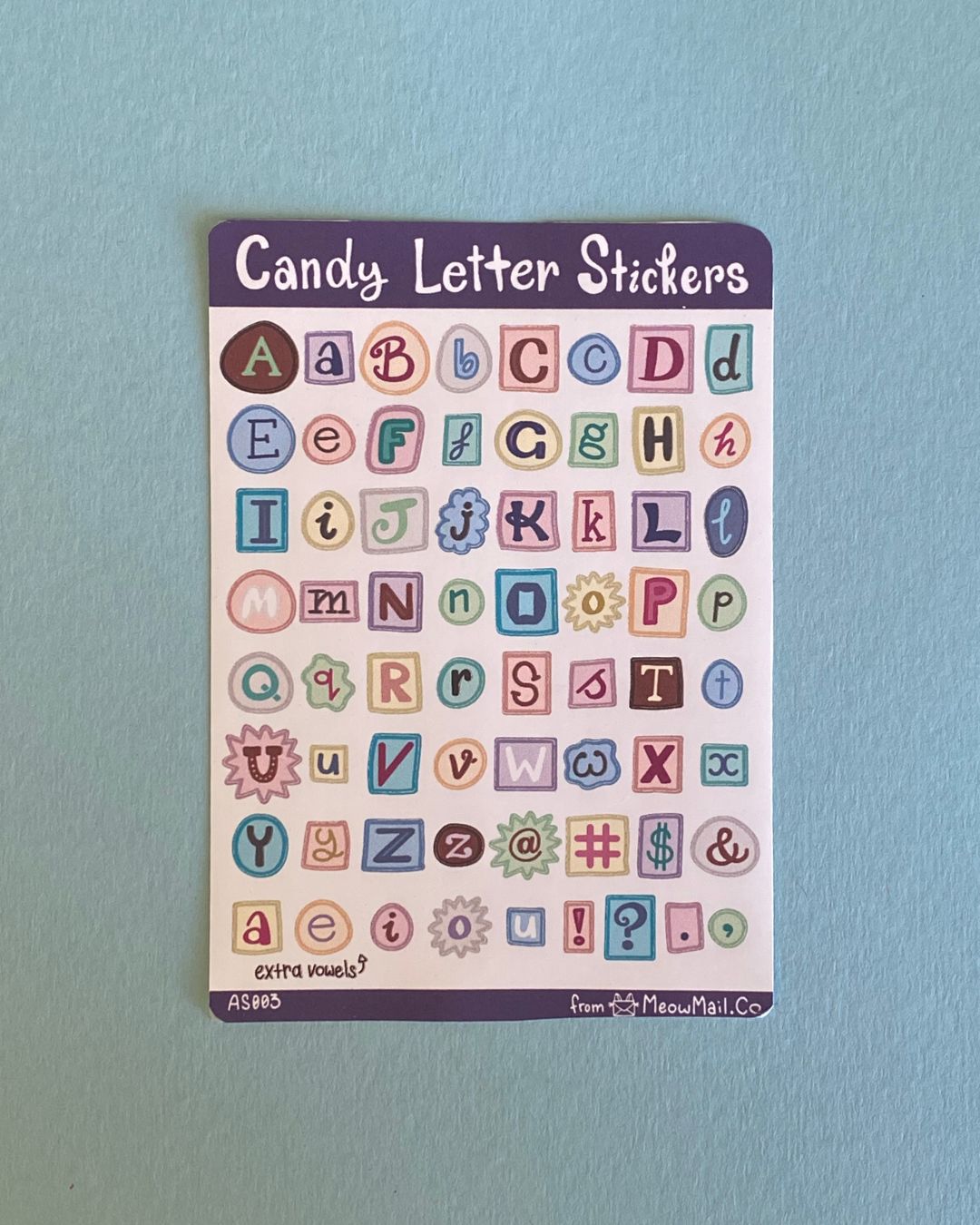 Ransom Letter Sticker Sheet - 3 Colourways