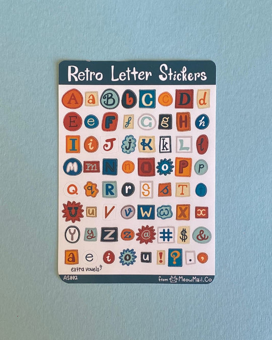 Ransom Letter Sticker Sheet - 3 Colourways