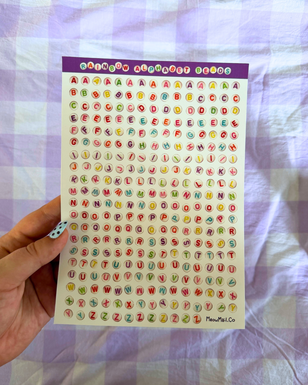 Rainbow Alphabet Beads - 297 Stickers!