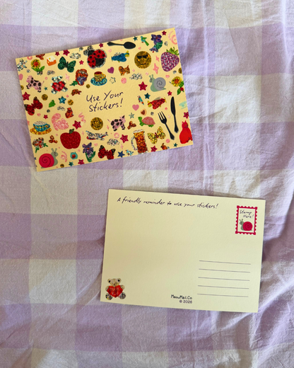 Use Your Stickers Postcard