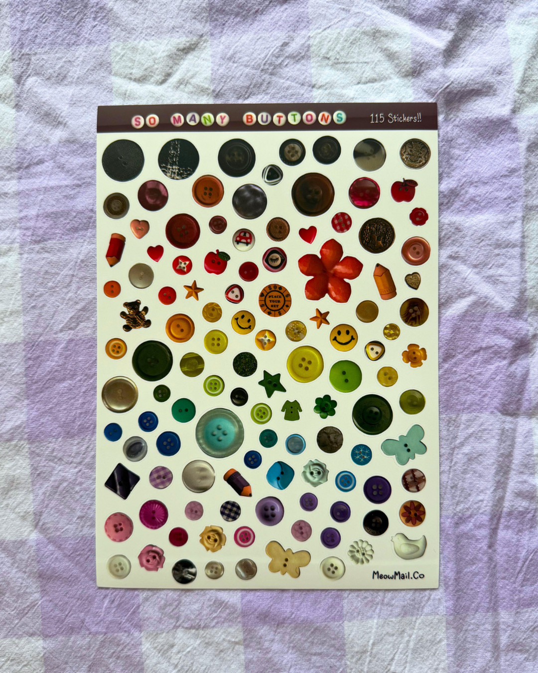 So Many Buttons! Sticker Sheet