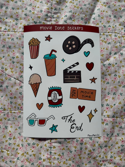 Movie Date Sticker Sheet