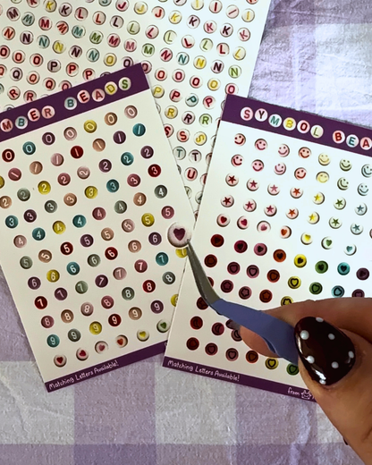Rainbow Alphabet Beads - 297 Stickers!