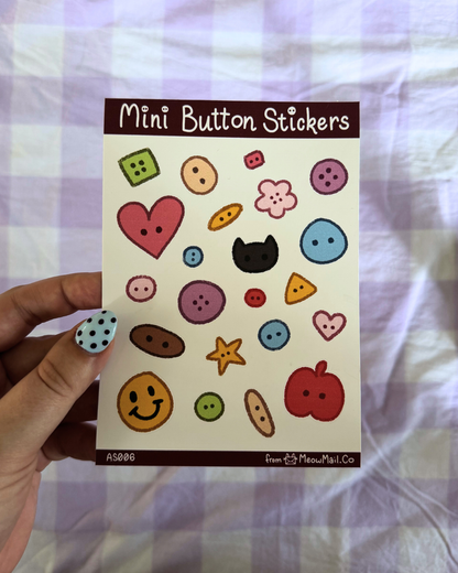 Mini Buttons Sticker Sheet