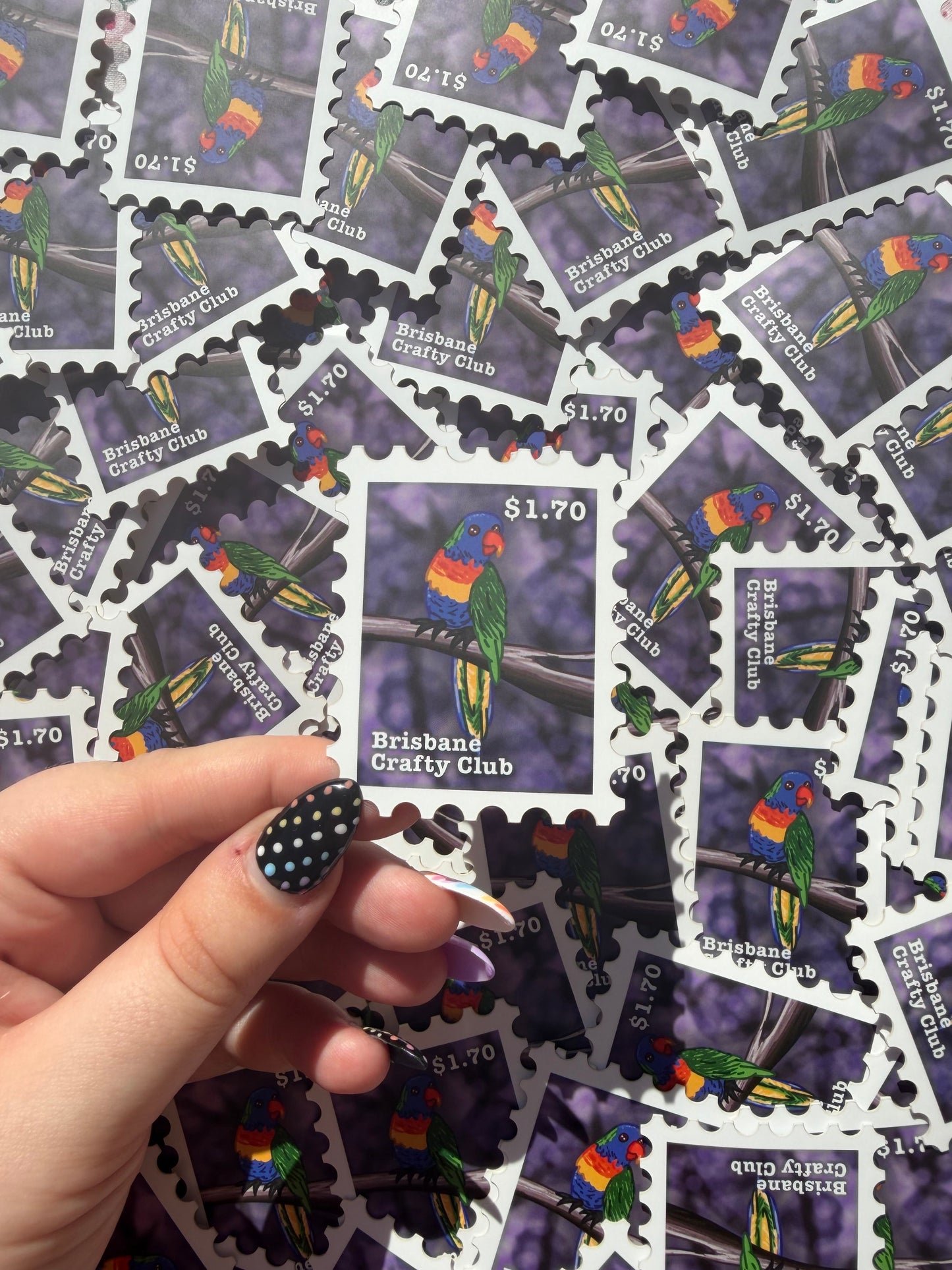 Brisbane Crafty Club Stamp - Die Cut Sticker