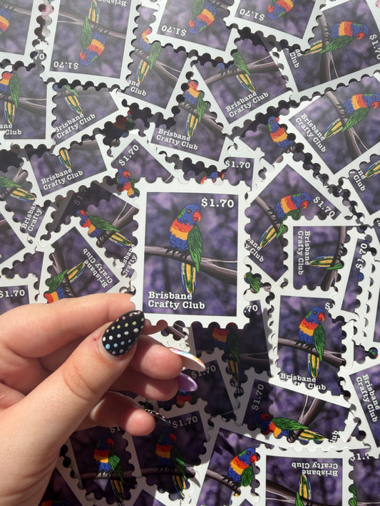 Brisbane Crafty Club Stamp - Die Cut Sticker