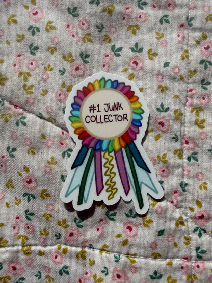 #1 Junk Collector - Die Cut Sticker