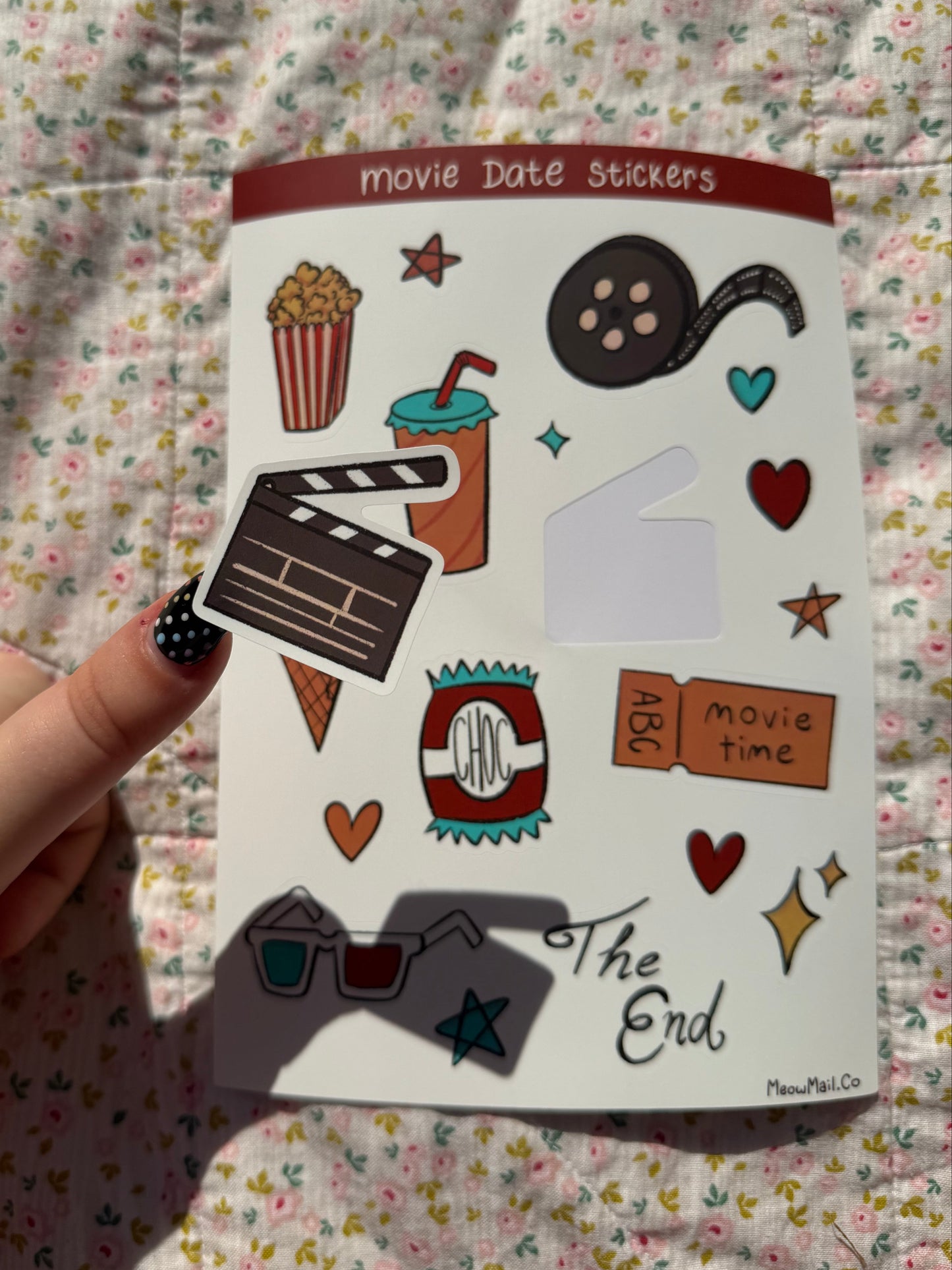 Movie Date Sticker Sheet