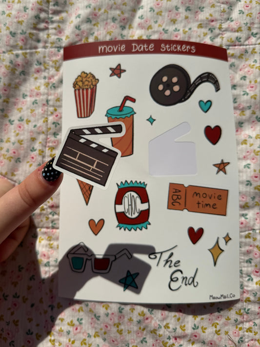 Movie Date Sticker Sheet