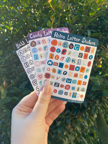 Ransom Letter Sticker Sheet - 3 Colourways