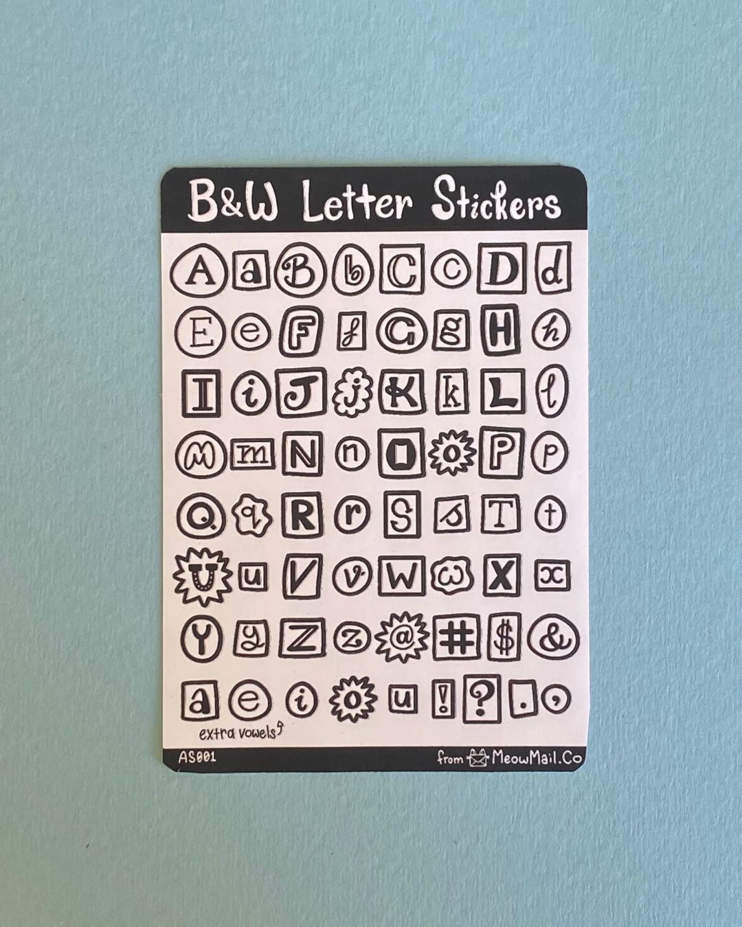 Ransom Letter Sticker Sheet - 3 Colourways