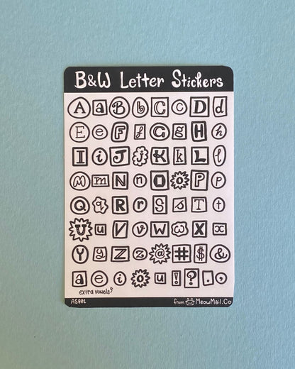 Ransom Letter Sticker Sheet - 3 Colourways