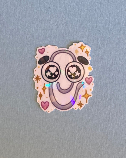 Clippy Jnr - Holo Die-Cut Sticker