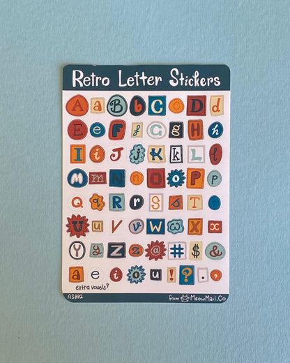 Ransom Letter Sticker Sheet - 3 Colourways