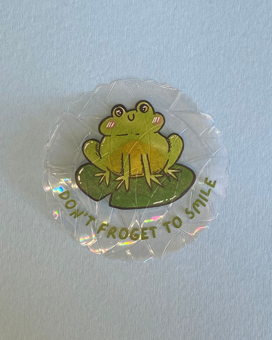 Frogbert Mini Suncatcher - Don't Froget to Smile!