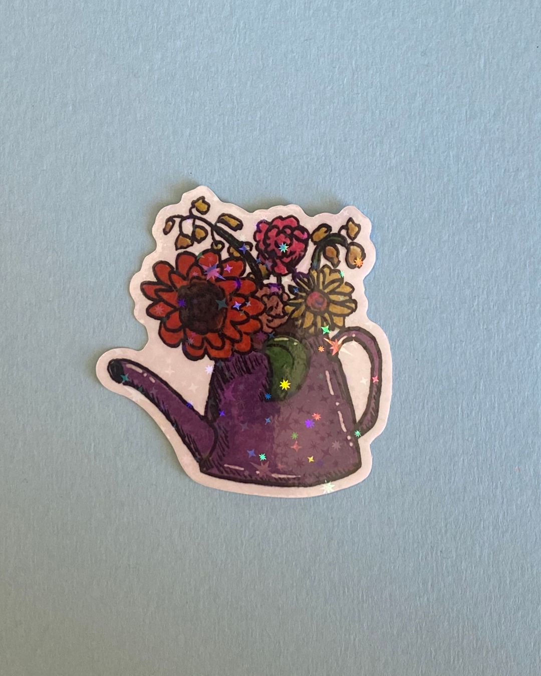 Water Your Garden - Starburst Holographic Sticker